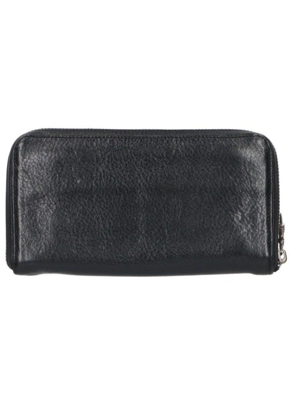 Chrome Hearts Rec Zip Plane Round Zip Leather Wallet